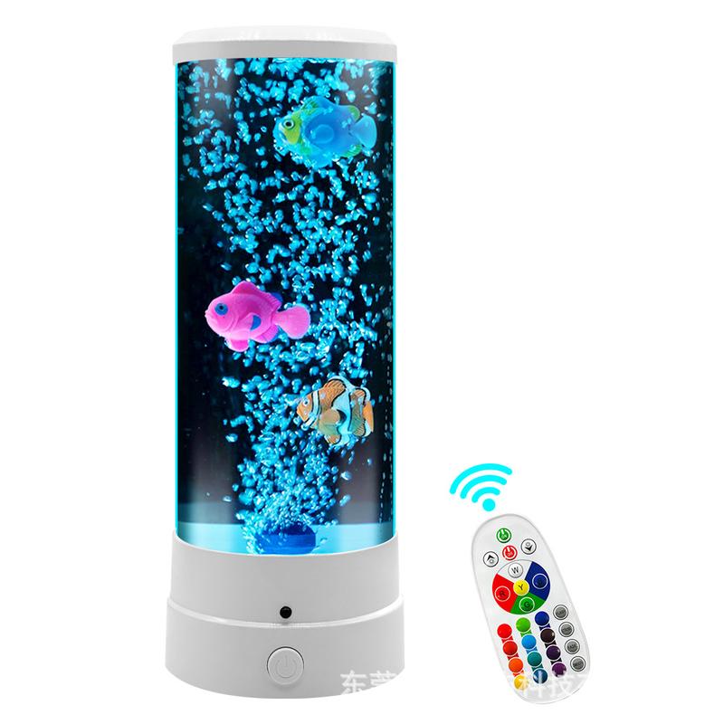 Enchanting Jellyfish LED Night Light - Colorful Bubble Fish Lamp for Soothing Bedrooms and Kids' Rooms