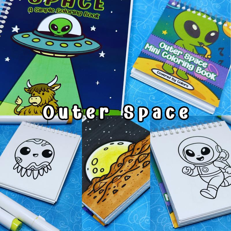 Galactic Aliens Miniature Coloring Book - 40 Fun-Filled Pages of Out of This World Designs for All Ages - Perfect for Relaxation and Creativity!