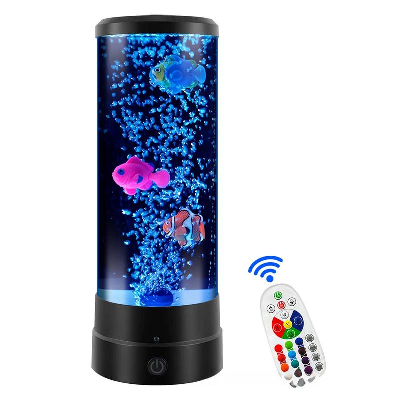 Enchanting Jellyfish LED Night Light - Colorful Bubble Fish Lamp for Soothing Bedrooms and Kids' Rooms