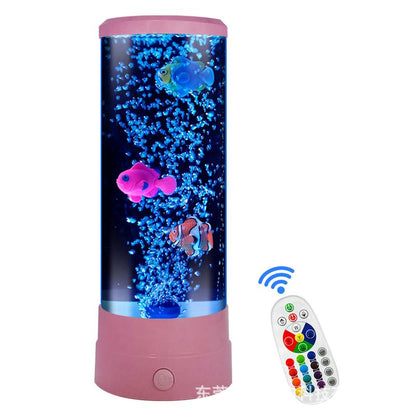 Enchanting Jellyfish LED Night Light - Colorful Bubble Fish Lamp for Soothing Bedrooms and Kids' Rooms