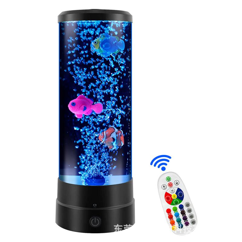 Enchanting Jellyfish LED Night Light - Colorful Bubble Fish Lamp for Soothing Bedrooms and Kids' Rooms