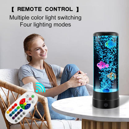 Enchanting Jellyfish LED Night Light - Colorful Bubble Fish Lamp for Soothing Bedrooms and Kids' Rooms