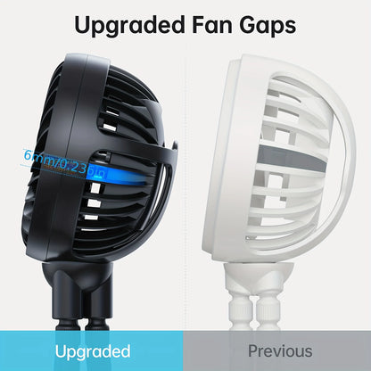 Stay Cool Anywhere: 2025 Mini Portable Battery-Powered Clip Fan with 360° Rotation and Flexible Design