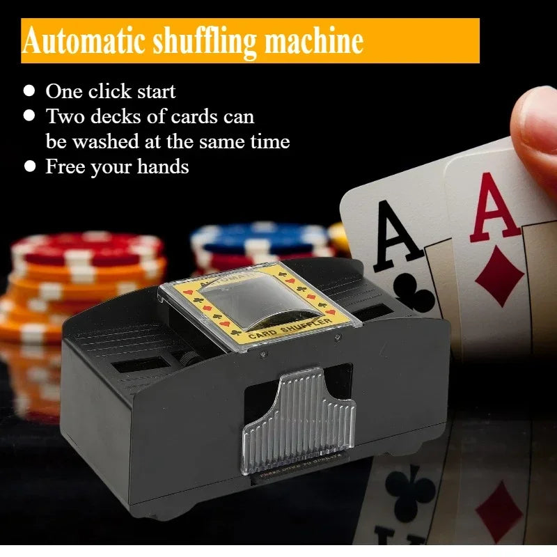 Effortless Card Shuffling with the Automatic Card Shuffler - Perfect for Poker, Blackjack, and More!