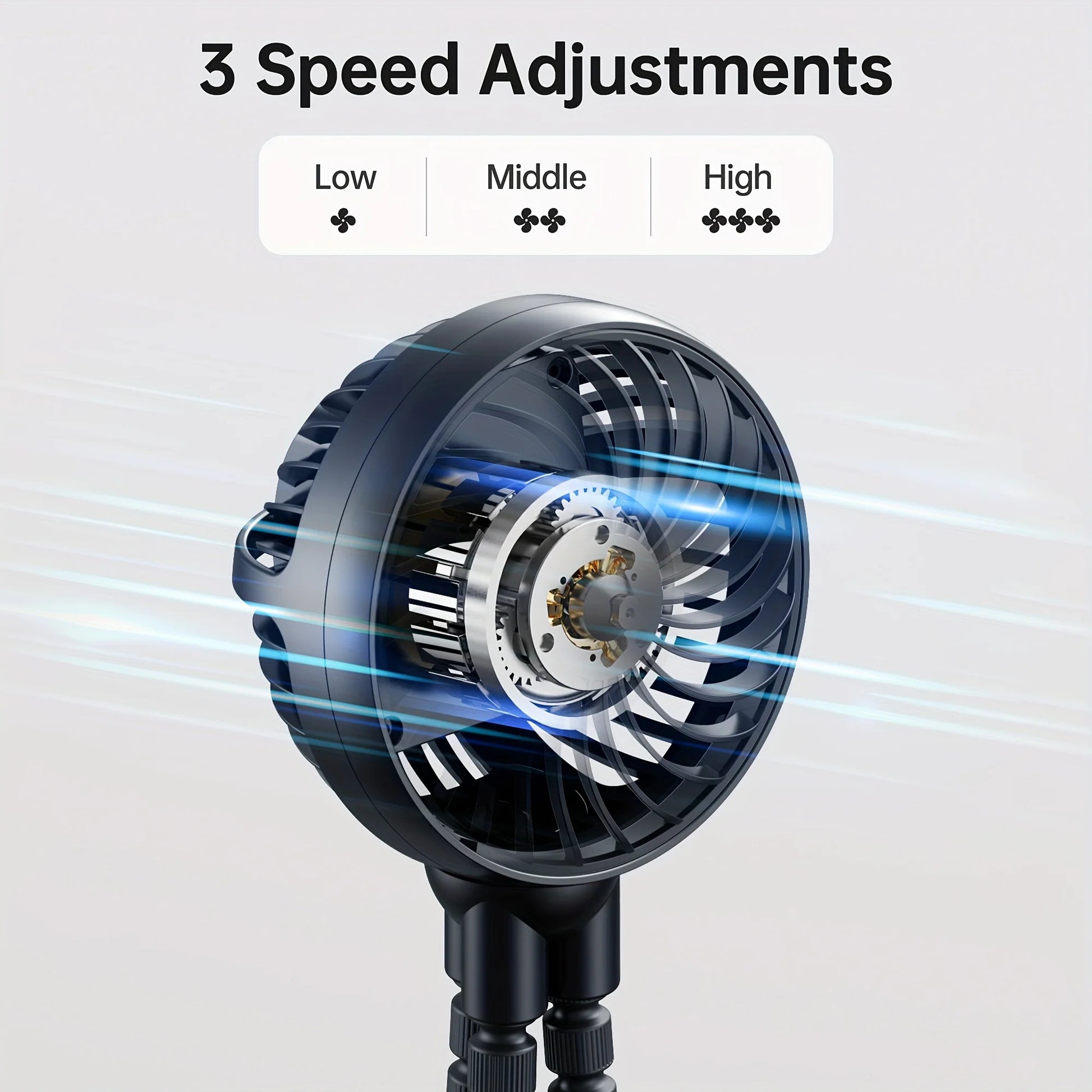 Stay Cool Anywhere: 2025 Mini Portable Battery-Powered Clip Fan with 360° Rotation and Flexible Design