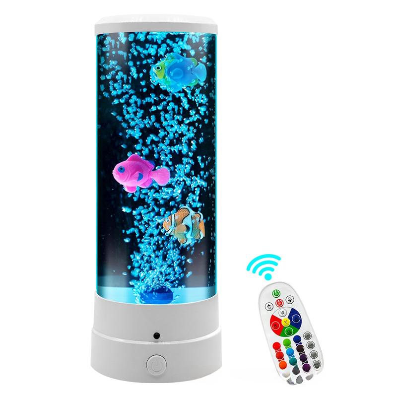 Enchanting Jellyfish LED Night Light - Colorful Bubble Fish Lamp for Soothing Bedrooms and Kids' Rooms