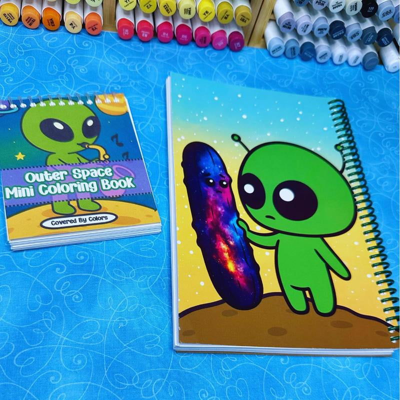 Galactic Aliens Miniature Coloring Book - 40 Fun-Filled Pages of Out of This World Designs for All Ages - Perfect for Relaxation and Creativity!