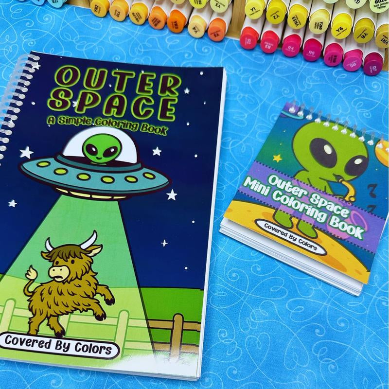 Galactic Aliens Miniature Coloring Book - 40 Fun-Filled Pages of Out of This World Designs for All Ages - Perfect for Relaxation and Creativity!