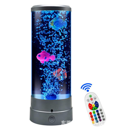 Enchanting Jellyfish LED Night Light - Colorful Bubble Fish Lamp for Soothing Bedrooms and Kids' Rooms